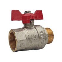 Краны латунные шаровые DN 20-25 PN 40 комбинированные бабочка муфта-штуцер SGL купить в Кемерово | "Проконсим"