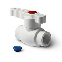 Краны шаровые ПП DN 20-40 PN 25 стандартный проход белые Pro Aqua купить в Кемерово | "Проконсим"