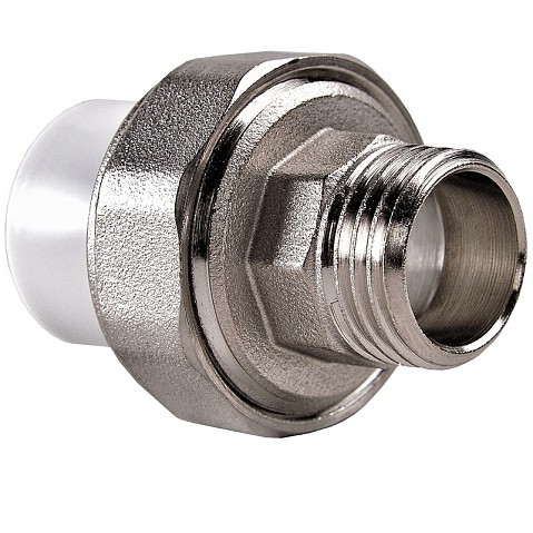 Муфта ПП разьемная 50-1 1/2'' PN 25 раструбная белая РВК купить в Кемерово | "Проконсим"