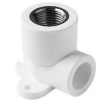 Угольник установочный ПП 20-1/2'' PN 25 с внутренней резьбой белый Pro Aqua PA28008P купить в Кемерово | "Проконсим"