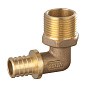 Угольник латунный для PEX DN 16 с наружной резьбой 1/2'' под надвижную гильзу PLP купить в Кемерово | "Проконсим"