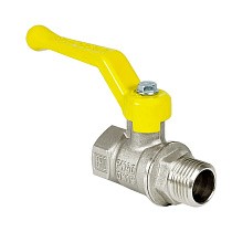 Краны латунные шаровые газовые 11Б27фт1М DN 15-50 PN 25-40 никелированные рычаг муфта-штуцер Valfex.272 Standart ГОСТ Р 59553 купить в Кемерово | "Проконсим"