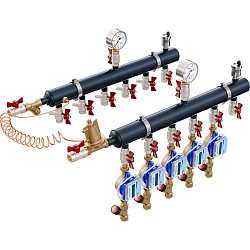  Коллекторный узел на 2 выход. PLP УКЭО-СТАНДАРТ 5-30/25-60кПа Ду50 1'' - 1/2'' Ру10 сталь, подкл. левостороннее (922156162) со склада Проконсим в Кемерово