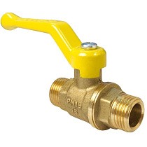 Краны латунные шаровые газовые 11Б27фтМ DN 15-20 PN 40 рычаг штуцер-штуцер Valfex.270.LR3 купить в Кемерово | "Проконсим"