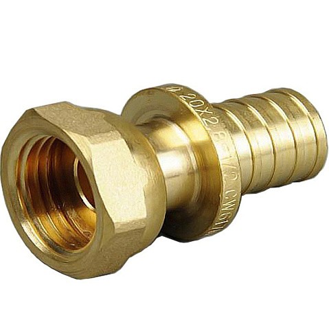 Муфта латунная для PEX труб 20-1/2'' PN 10 под надвижную гильзу ONE PLUS купить в Кемерово | "Проконсим"