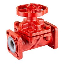 Клапаны запорные 15ч75п2 DN 15-32 PN 10  футерованный фторопластом до 110гр. купить в Кемерово | "Проконсим"
