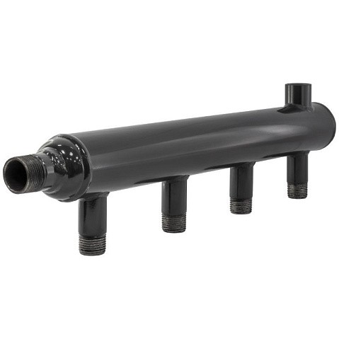 Коллектор распределительный стальной DN 25 PN 16 вход 20-20 5 выходов НР 3/4'' выход под кран Маевского, универсальный PLP купить в Кемерово | "Проконсим"
