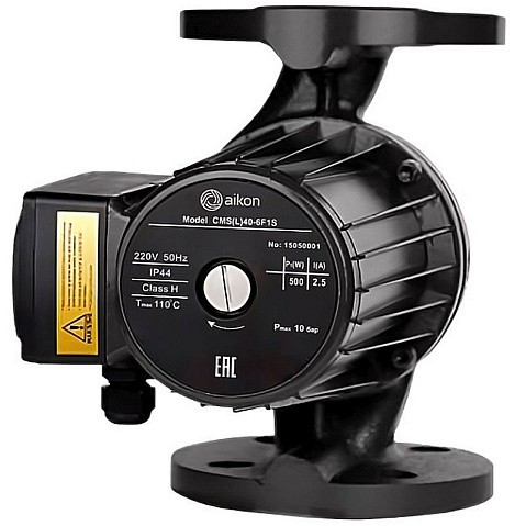 Насос циркуляционный PN 10,L 220, 500Вт 1х220В с мокрым ротором AIKON CMS(L)32-12F1S 1 скорость с квадратными фланцами, 110гр. купить в Кемерово | "Проконсим"