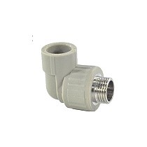 Угольники ПП DN 20-32 PN 25 комбинированные с наружной резьбой серые Valfex купить в Кемерово | "Проконсим"