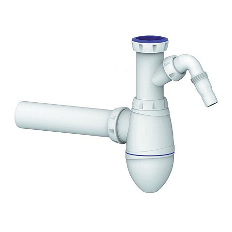 Сифон для умывальника Unicorn А510V, 40х40 прямой отвод, 1 1/2'' х40 с отводом для стиральной машины преходник 40х32 купить в Кемерово | "Проконсим"