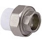 Муфта комбинированная ПП 32-1/2'' PN 25 разъёмная с внутренней резьбой белая PlasticPro купить в Кемерово | "Проконсим"