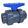 Кран шаровый клеевой НПВХ DN 50 PN 16 уплотнение EPDM/TPV черный Aquaviva AQVBVD50 купить в Кемерово | "Проконсим"