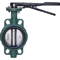 Затворы чугунные дисковые DN 40-250 PN 16 межфланцевые с чугунным диском рычаг GALA Тип.2302H-L купить в Кемерово | "Проконсим"