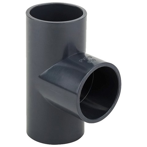 Тройник НПВХ 90гр. DN 200-200 PN 16 напорный клеевой черный Aquaviva TEE2000 купить в Кемерово | "Проконсим"