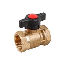 Кран шаровой латунный DN 15-20 PN 16 для 2-трубной системы муфта-муфта купить в Кемерово | "Проконсим"