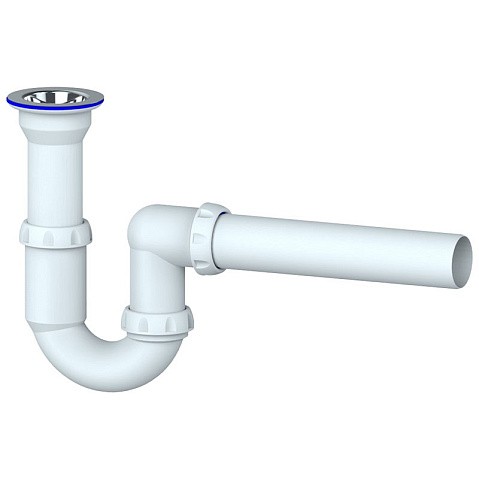 Сифон для умывальника Unicorn Y110, 40х40 прямой отвод, 1 1/2'' х40 чаша из нержавеющей стали купить в Кемерово | "Проконсим"