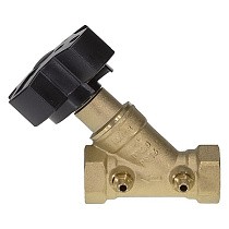 Клапаны балансировочные латунные DN 15-50 PN 16 наклонный с трубчатыми измерительными ниппелями РИДАН MNT-R купить в Кемерово | "Проконсим"