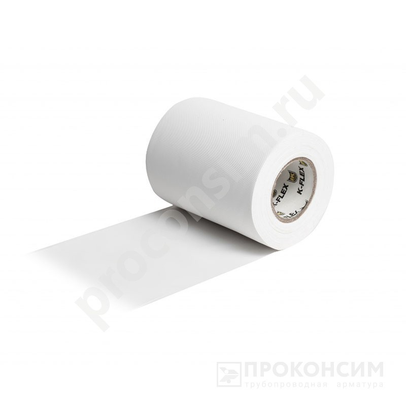 Цена 676,03 рубля с НДС.  Ожидается пополнение. Лента теплоизоляционная K-FLEX , DN 100, L = 25м, Tmax = 70гр. белый R850CG020083 со склада Проконсим в Кемерово