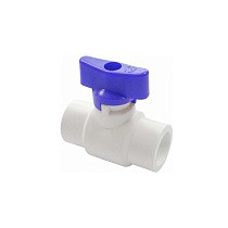 Краны шаровые ПП DN 20-25 PN 25 полупроходные белые с синей ручкой Valfex купить в Кемерово | "Проконсим"