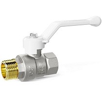 Краны латунные шаровые DN 15-50 PN 25-40 никелированные рычаг белый муфта-штуцер LD Pride 47.303 купить в Кемерово | "Проконсим"