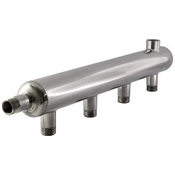  Коллектор из нержавеющей стали PLP на 4 выход. Ду50 Ру16 3/4" х 3/4" НР НР (922151634) со склада Проконсим в Кемерово