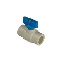 Краны шаровые ПП DN 20-25 PN 25 полупроходные серые с синей ручкой Valfex купить в Кемерово | "Проконсим"