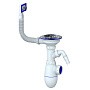 Сифон для мойки Unicorn В430V, без отвода, 3 1/2'' х40 с отводом для стиральной машины, прямоугольный перелив купить в Кемерово | "Проконсим"