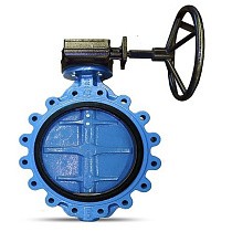 Затворы чугунные дисковые DN 350-600 PN 16 межфланцевые с резьбовыми проушинами диск из нержавеющей стали с редуктором FAF 3600 купить в Кемерово | "Проконсим"