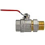 Краны латунные шаровые DN 32 PN 40 никелированный рычаг американка РИДАН BVR-FR купить в Кемерово | "Проконсим"