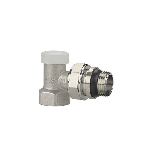 Клапан радиаторный VARMEGA VM10211 DN15 PN10 угловой настроечный G-1/2'' с уплотнением муфта-штуцер купить в Кемерово | "Проконсим"