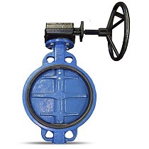 Затворы поворотные дисковые DN 350-600 PN 16 межфланцевые с чугунным диском с редуктором FAF купить в Кемерово | "Проконсим"