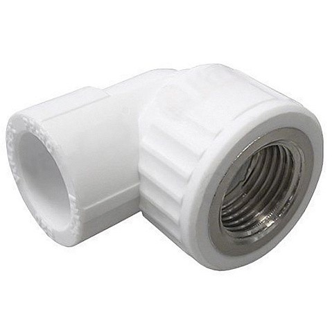 Угольник комбинированный ПП 32-1/2'' PN 25 с внутренней резьбой белый VALFEX  купить в Кемерово | "Проконсим"