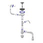 Сифон для мойки Unicorn В435V, 40х50 гибкий отвод, 3 1/2'' х40 с отводом для стиральной машины, прямоугольный перелив купить в Кемерово | "Проконсим"