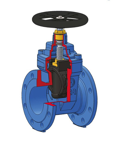 Задвижка чугунная FAF 6000040 DN 40 PN 16 с обрезиненным клином EPDM до 80гр. купить в Кемерово | "Проконсим" (920160004)