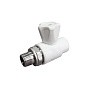 Кран шаровой для радиатора ПП 20-1/2'' PN 25 прямой с американкой белый VALFEX  купить в Кемерово | "Проконсим"