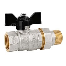 Краны латунные шаровые DN 15-32 PN 25-40 никелированные бабочка американка LD Pride 47.306 купить в Кемерово | "Проконсим"