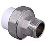 Муфта комбинированная ПП 20-1/2'' PN 25 разъёмная с наружной резьбой белая VALFEX  купить в Кемерово | "Проконсим"