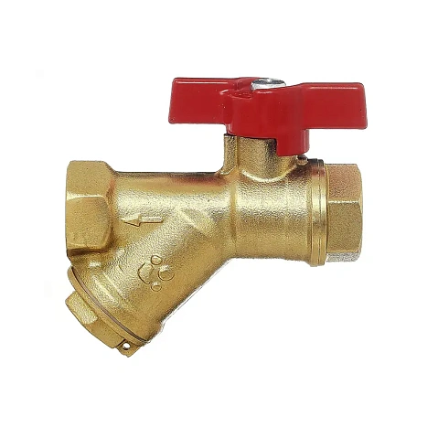 Краны латунные шаровые DN 15-20 PN 25 с фильтром бабочка муфта-муфта БАЗ КФ.А30.1 купить в Кемерово | "Проконсим"