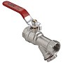Краны латунные шаровые DN 15-20 PN 25 никелированные с фильтром рычаг муфта-муфта MVI BV.631 купить в Кемерово | "Проконсим"