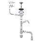 Сифон для мойки Unicorn В427, 40х50 гибкий отвод, 3 1/2'' х40 с отводом для стиральной машины, круглый и прямоугольный перелив купить в Кемерово | "Проконсим"