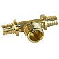 Тройник латунный для PEX труб 20-1/2''-20 PN 16 S-2,8мм под надвижную гильзу Valfex VF.433.AF купить в Кемерово | "Проконсим"