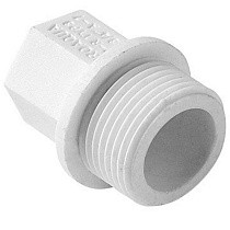 Заглушка резьбовая ПП  1/2'' PN 25 с наружной резьбой белая Pro Aqua PA15508P купить в Кемерово | "Проконсим"