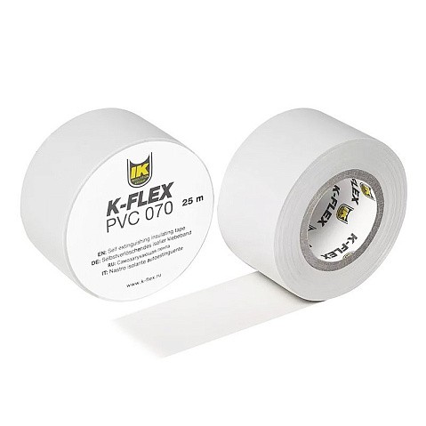 Лента теплоизоляционная K-FLEX PVC AT 070, DN 25, L = 25м, Tmax = 125гр. белый купить в Кемерово | "Проконсим"