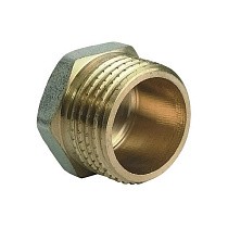 Заглушки латунные DN 15-50 PN 40 никелированные штуцерные купить в Кемерово | "Проконсим"