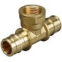 Тройник латунный для PEX-PEX труб 16-1/2''-16 PN 10 OP под надвижную гильзу с внутренней резьбой ONE PLUS купить в Кемерово | "Проконсим"