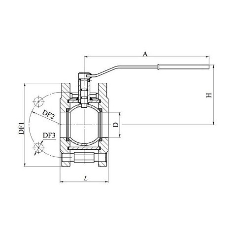 Кран стальной шаровой разборный BREEZE 11с42п, DN 100 PN 16, 125мм, стандартнопроходной, фланцевый с ручкой купить в Кемерово | "Проконсим"