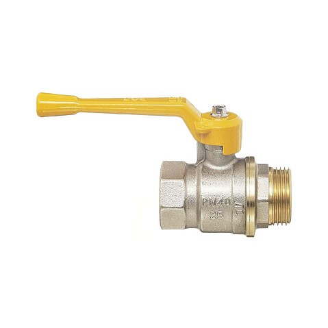 Краны латунные шаровые газовые 11Б27п DN 15-40 PN 40 никелированные рычаг муфта-штуцер БАЗ А11.0.Н купить в Кемерово | "Проконсим"