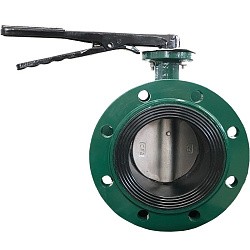  Затвор чугунный поворотный дисковый Ду100 Ру16 GALA WH2123100L 930125453 соед. фланцевое (930125453) со склада Проконсим в Кемерово