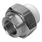 Муфта комбинированная ПП 20-1/2'' PN 25 разъёмная с внутренней резьбой белая РТП 10615 купить в Кемерово | "Проконсим"