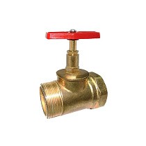 Клапан латунный пожарный прямой DN50 PN16 под газовый ключ муфта-штуцер Цветлит купить в Кемерово | "Проконсим"